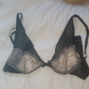Flash SALE sheer lace black bra Size s